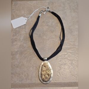 Copper & Silver Pendant Necklace